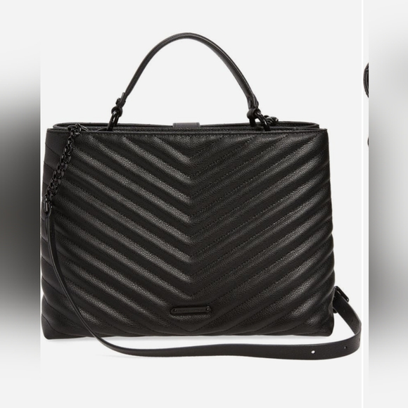 Rebecca Minkoff Edie large leather satchel with removable shoulder strap - Picture 2 of 12